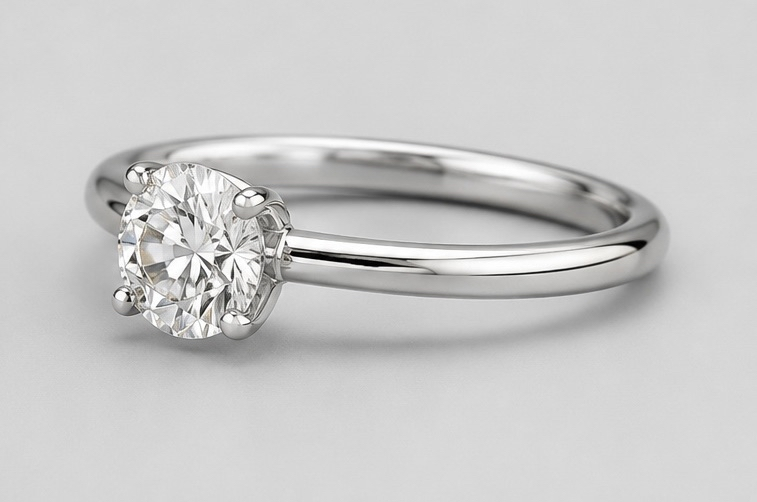 1ct Round Cut Solitaire Engagement Ring