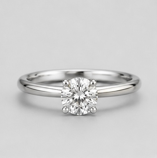 1ct Round Cut Solitaire Engagement Ring
