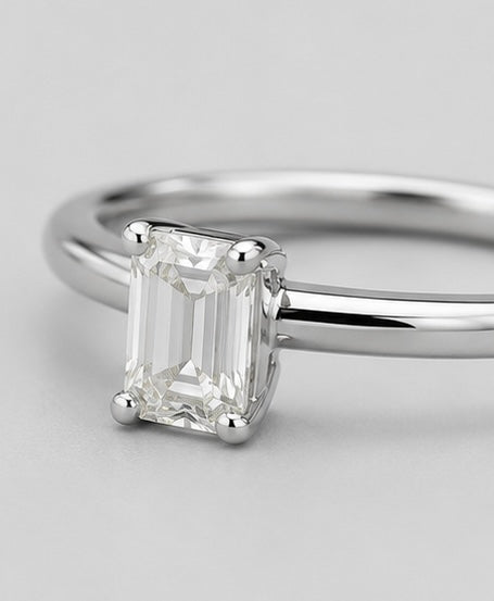 1ct Emerald Cut Engagement Ring